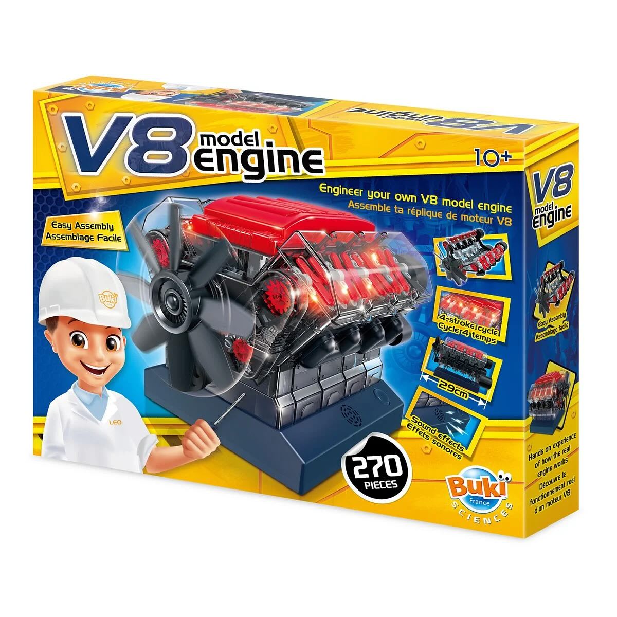 Buki V8 Engine Model Kit - Maquette Moteur V8 270 pcs 5